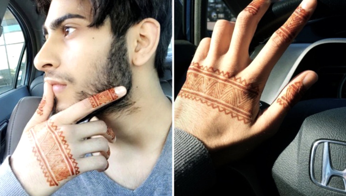 لڑکے نے ہاتھوں پر مہندی کا ڈیزائن لگا لیا ۔۔۔ کیا اب یہ بھی لڑکیوں کے فیشن کریں گے، سوشل میڈیا پر تصویر وائرل