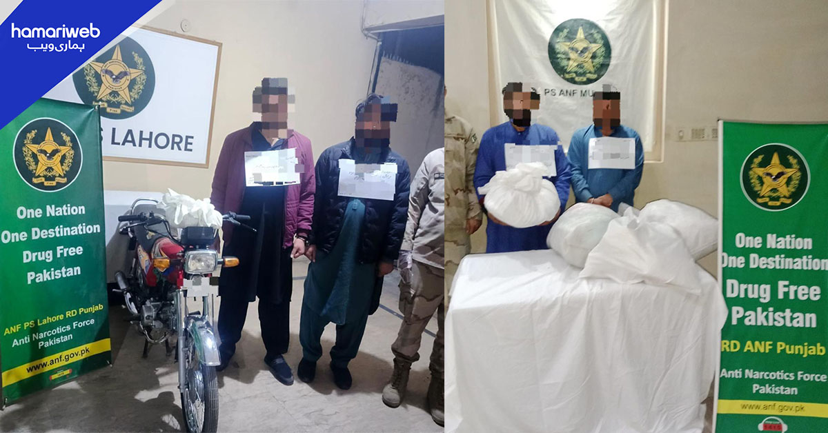 اے این ایف کا کریک ڈاؤن، 2 خواتین سمیت 15 ملزمان گرفتار