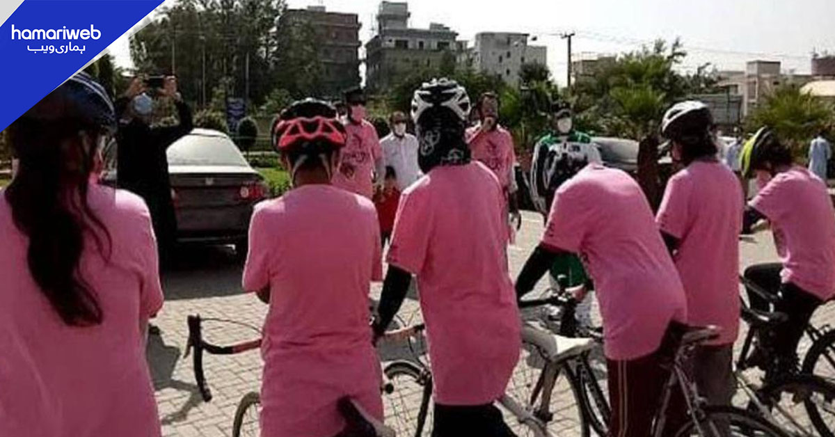 کراچی میں بریسٹ کینسر آگاہی کے لیے بائیک اے کاز سائیکلنگ ریس