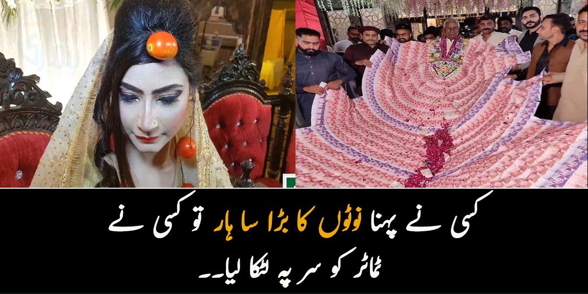 کسی نے پہنا نوٹوں کا بڑا سا ہار تو کسی نے ٹماٹر کو سر پہ لٹکا لیا۔۔ دنیا کے ایسے دلہا دلہن جن کی عجیب و غریب حرکتیں دیکھ کر لوگ حیران رہ گئے