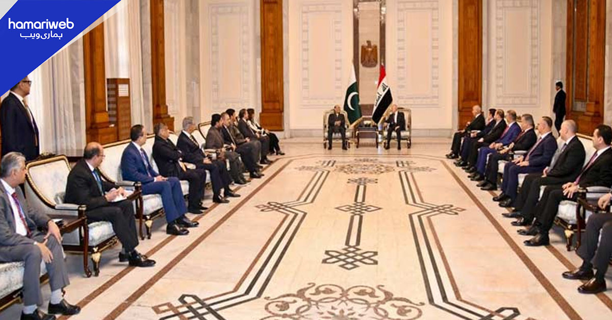 صدر مملکت کی عراق میں اپنے ہم منصب سے ملاقات، گارڈ آف آنر بھی پیش