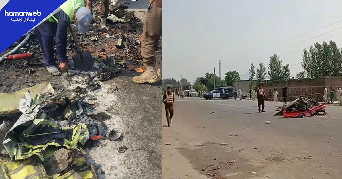مردان کے قریب پاک فضائیہ کا تربیتی طیارہ حادثے کا شکار، 2 پائلٹ شہید