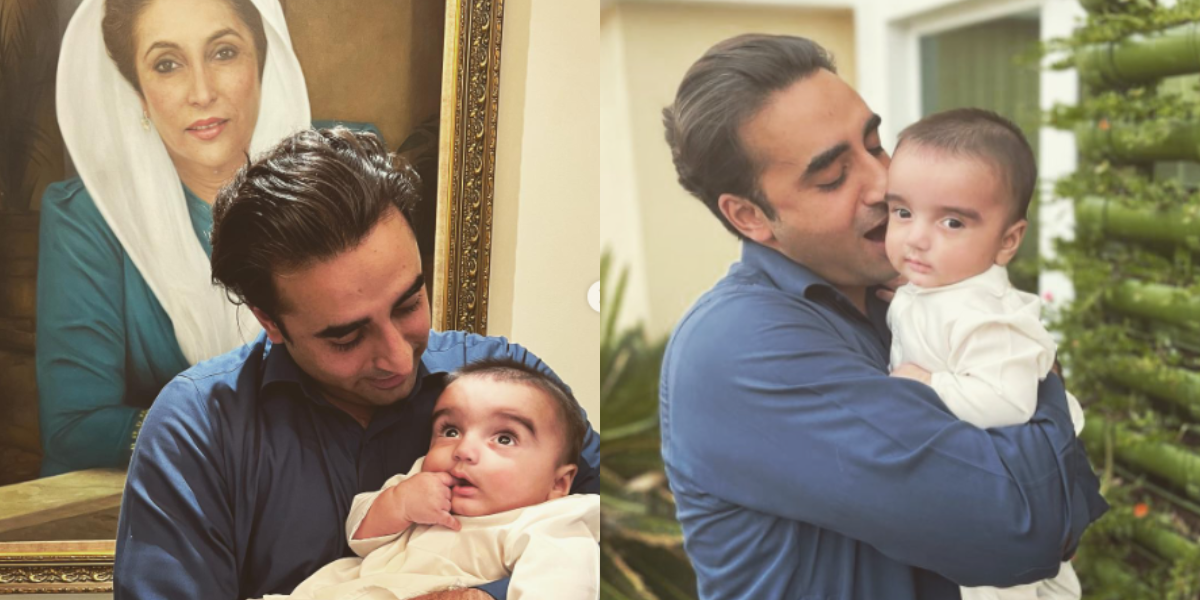 میر حاکم کی پہلی عید ۔۔ بلاول کی اپنے ننھے بھانجے کے ساتھ پہلی عید منانے کی خوبصورت تصویر وائرل