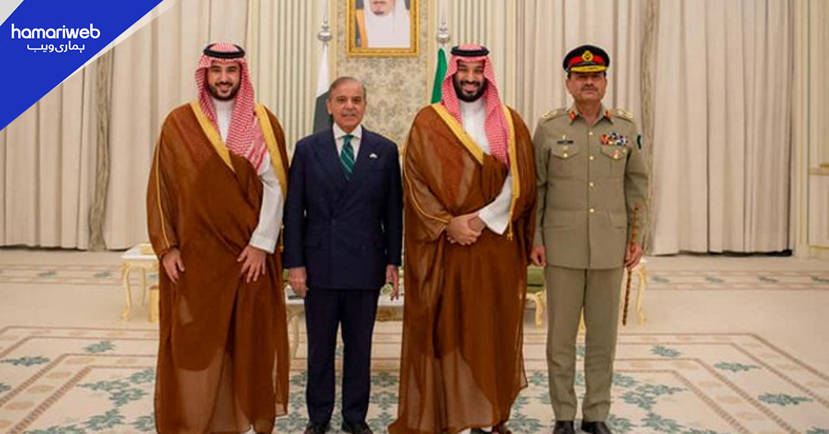 وزیراعظم شہباز شریف کی محمد بن سلمان سے ملاقات، سعودی عرب سے مکمل یکجہتی کا اعادہ