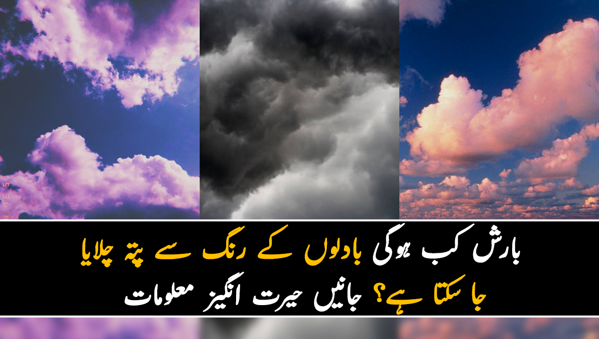 ان بادلوں کا مطلب ہوتا ہے کہ شدید بارش ہونے والی ہے ۔۔ بارش کب ہوگی بادلوں کے رنگ سے پتہ چلایا جا سکتا ہے؟ جانیں حیرت انگیز معلومات