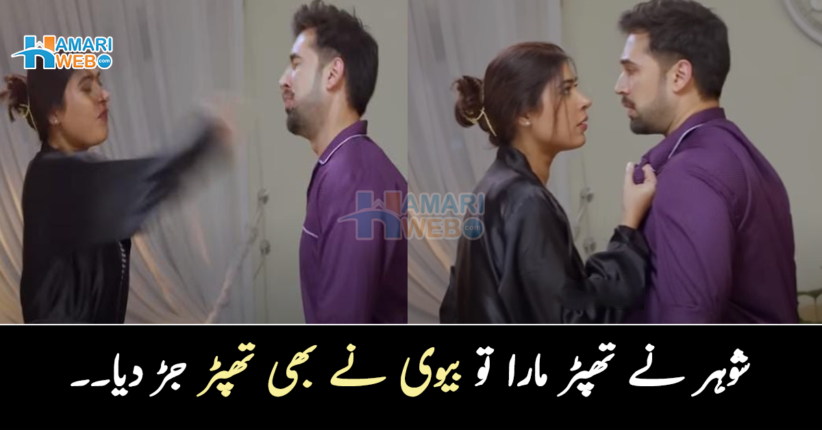 شوہر نے تھپڑ مارا تو بیوی نے بھی تھپڑ جڑ دیا۔۔ مشہور ڈرامہ سین سوشل میڈیا پر وائرل! عوام تنقید کے بجائے تعریف کیوں کرنے لگے؟