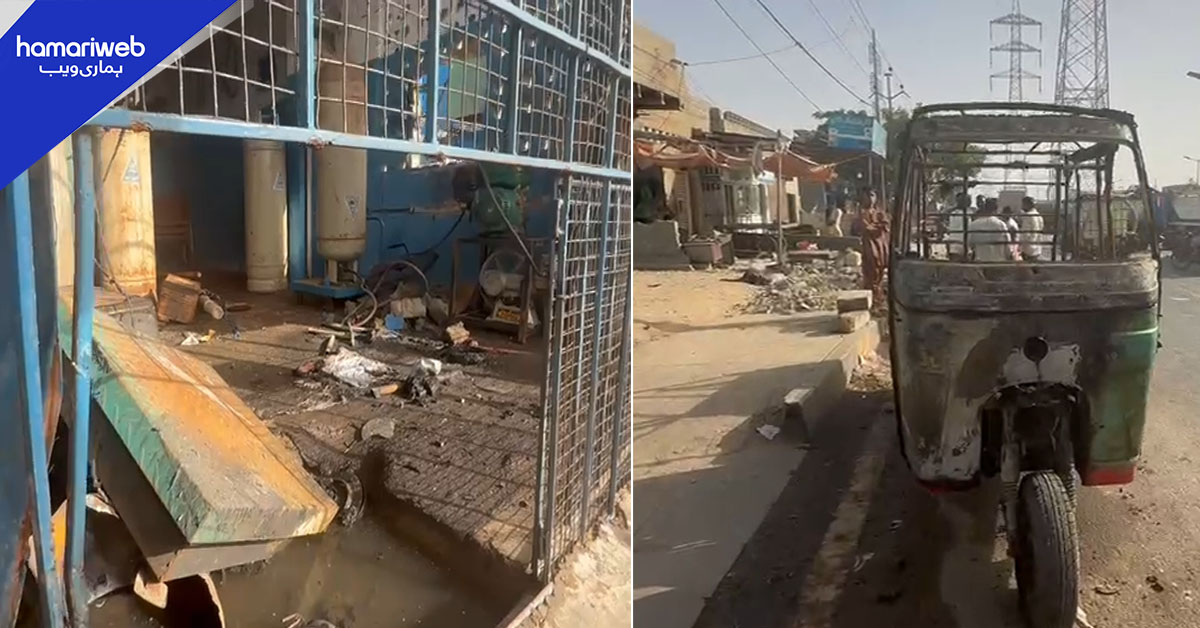 کراچی، دکان میں سلنڈر پھٹ گیا، ایک شخص جاں بحق، ایک زخمی