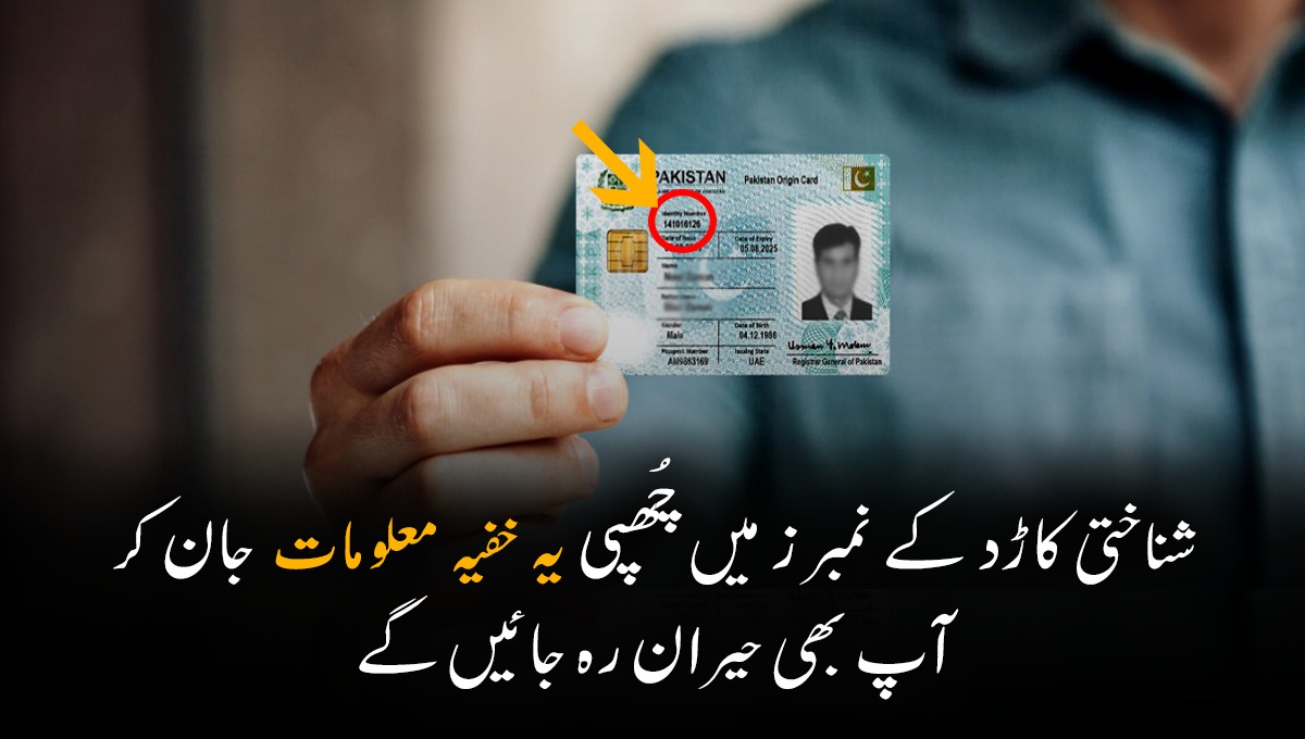 شناختی کاڑد کے نمبرز میں چُھپی یہ خفیہ معلومات جان کر آپ بھی حیران رہ جائیں گے