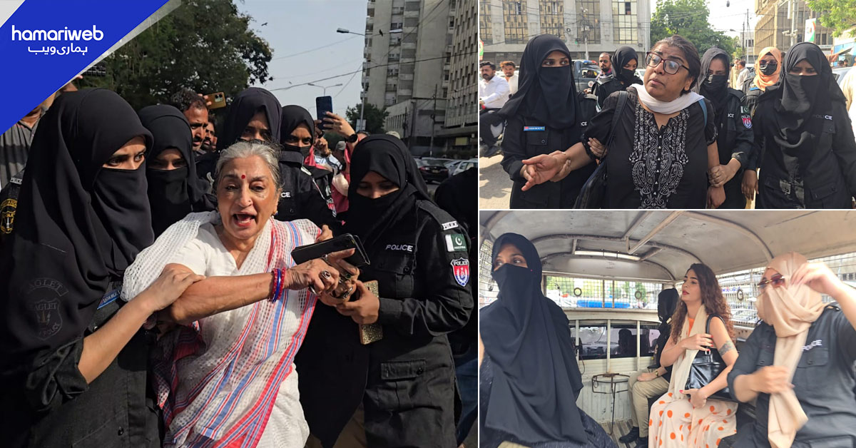 شیما کرمانی، شہزادی رائے اور عورت مارچ کی کئی کارکنان زیر حراست، وزیرداخلہ کا نوٹس 