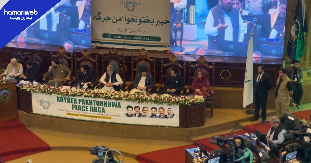 خیبر پختونخوا اسمبلی میں امن جرگہ، وزیراعلیٰ ودیگر کا خطاب
