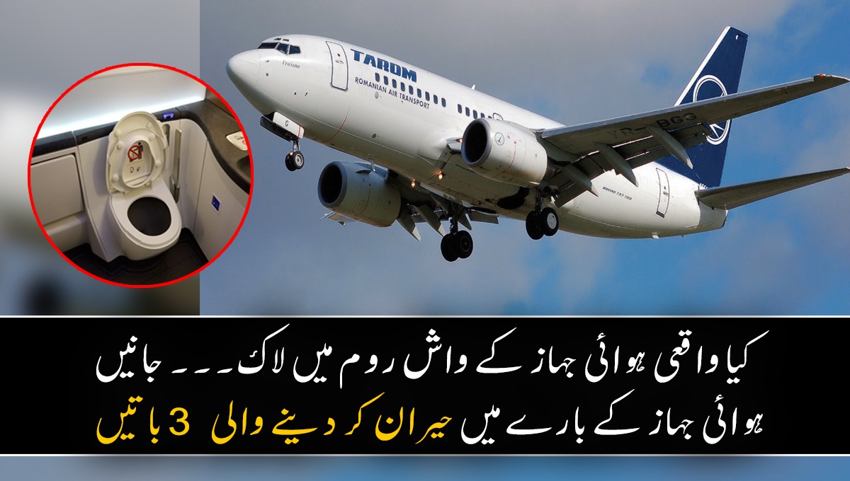 کیا واقعی ہوائی جہاز کے واش روم میں لاک۔۔۔ جانیں ہوائی جہاز کے بارے میں حیران کر دینے والی 3 باتیں