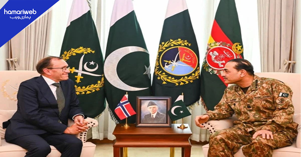 فیلڈ مارشل سے ناروے کے وزیر خارجہ کی ملاقات، دفاعی و سیکیورٹی تعاون بڑھانے پر اتفاق