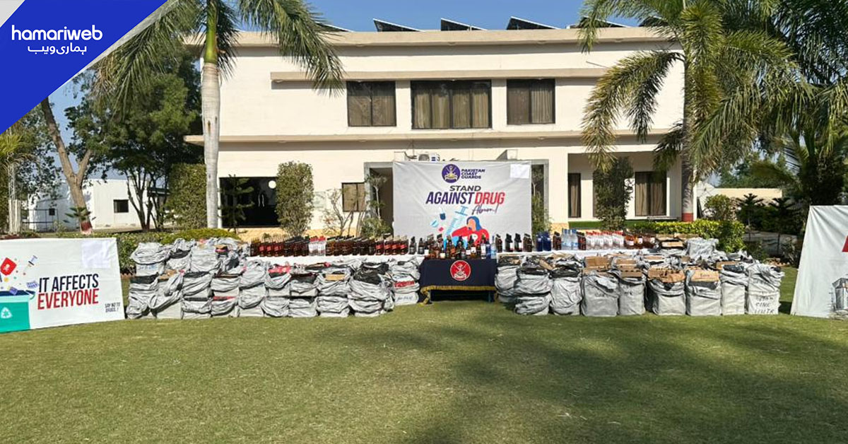 بلوچستان میں کوسٹ گارڈز کی کارروائی، 3,361 شراب کی بوتلیں برآمد