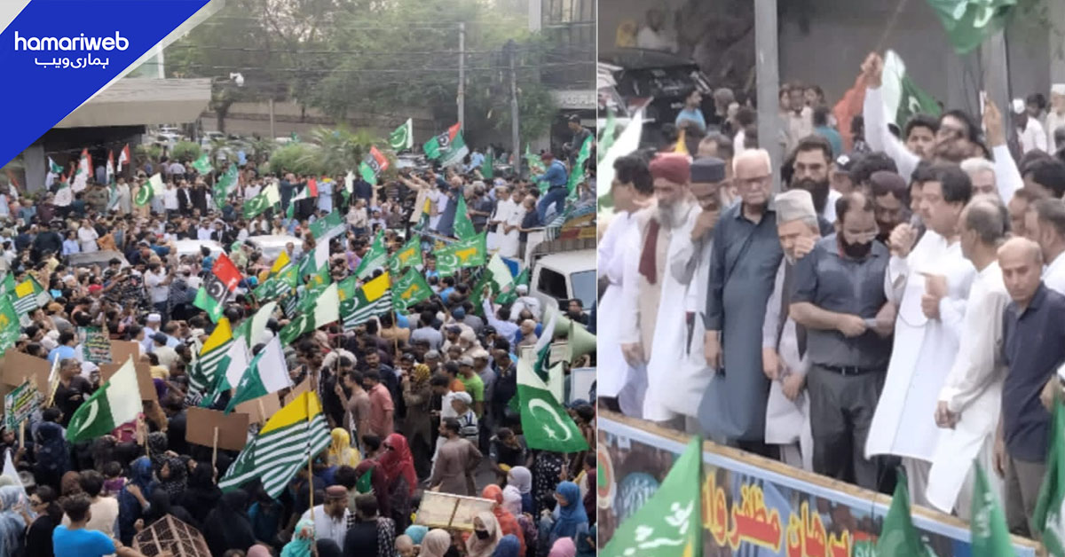 شہید برہان وانی کی دسویں برسی پر کراچی میں یکجہتی ریلی، سردار عبدالرحیم کا خطاب
