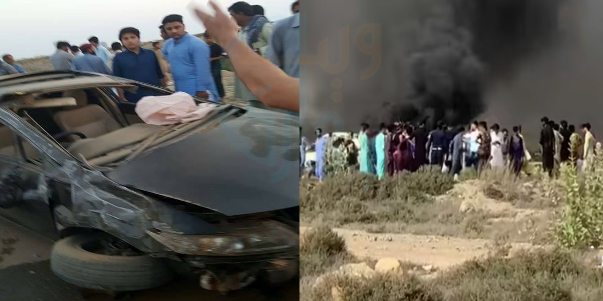 دو دریا کے قریب کار حادثہ، گاڑی قلابازیاں کھاتے ہوئے بجلی کے کھمبے سے ٹکرا گئی، 2 نوجوان جاں بحق