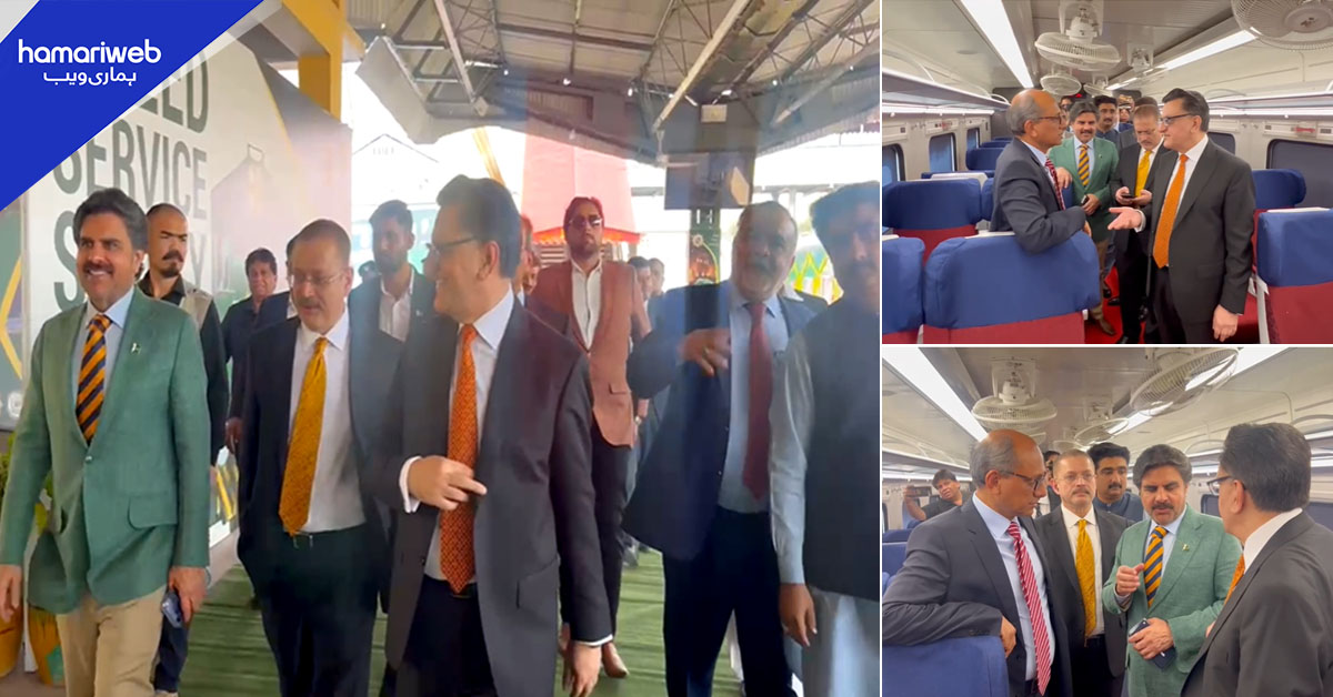 صوبائی وزرا کا کینٹ ریلوے اسٹیشن اور شالیمار ایکسپریس کا دورہ