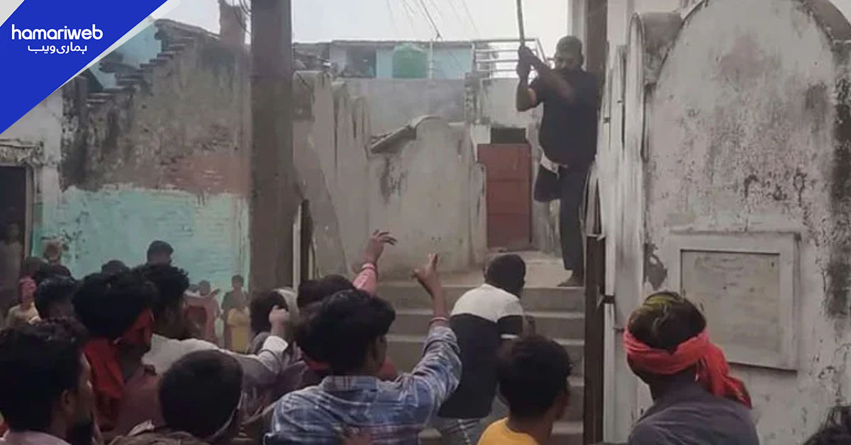 نیپال میں معذور شخص کا مسجد کے دفاع میں جرأت مندانہ اقدام، ویڈیو وائرل