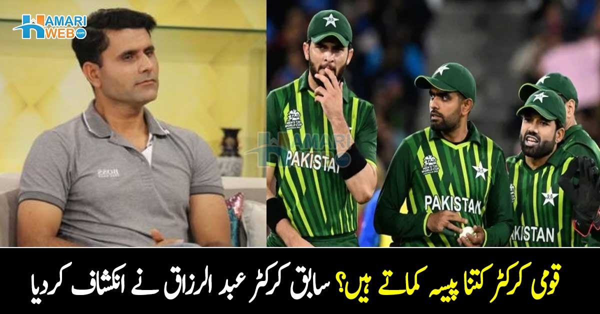 6 لاکھ روپے اور اس کے علاوہ ۔۔ قومی کرکٹر کتنا پیسہ کماتے ہیں؟ عبد الرزاق نے کھلاڑیوں کو ملنے والے معاوضے سے متعلق چونکا دینے والا انکشاف کردیا