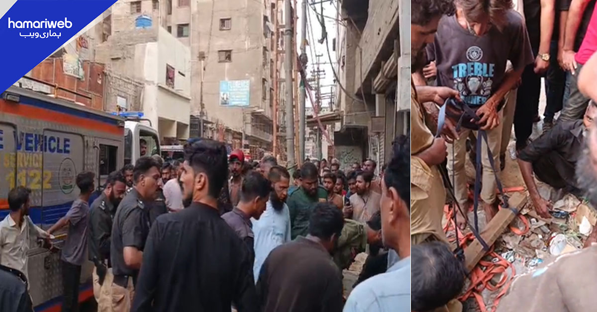 کراچی: گھاس منڈی میں بچہ کھلے مین ہول میں گرگیا، تلاش جاری