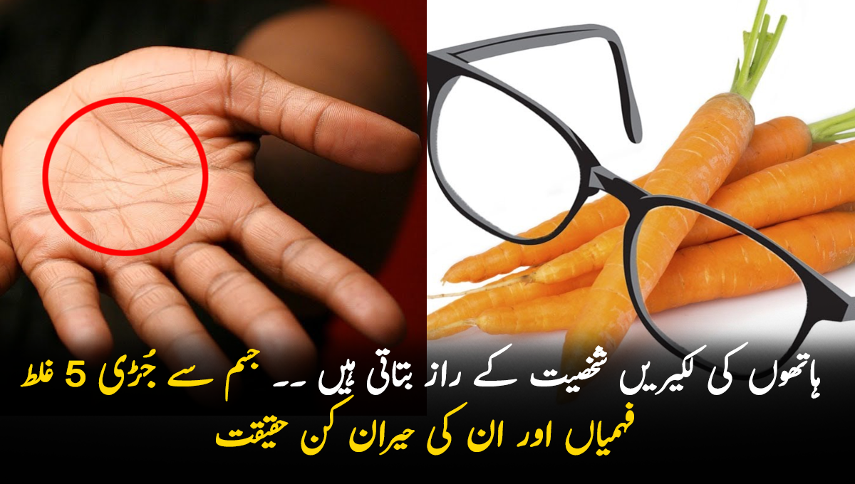 ہاتھوں کی لکیریں شخصیت کے راز بتاتی ہیں ۔۔ جسم سے جُڑی 5 غلط فہمیاں جن کی حقیقت آپ کو بھی حیران کر دے گی