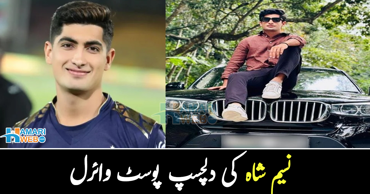 پنکچر ٹائر سے کیسے فائدہ اٹھایا؟ گاڑی کے بونٹ پر بیٹھے نسیم شاہ کی دلچسپ پوسٹ وائرل