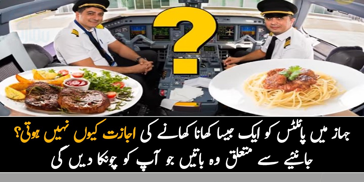 جہاز میں پائلٹس کو ایک جیسا کھانا کھانے کی اجازت کیوں نہیں ہوتی؟ جانئیے سے متعلق وہ باتیں جو آپ کو چونکا دیں گی