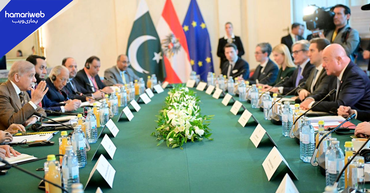 وزیراعظم کی آسٹریا کے چانسلر سے ملاقات، دوطرفہ تعاون بڑھانے پر اتفاق