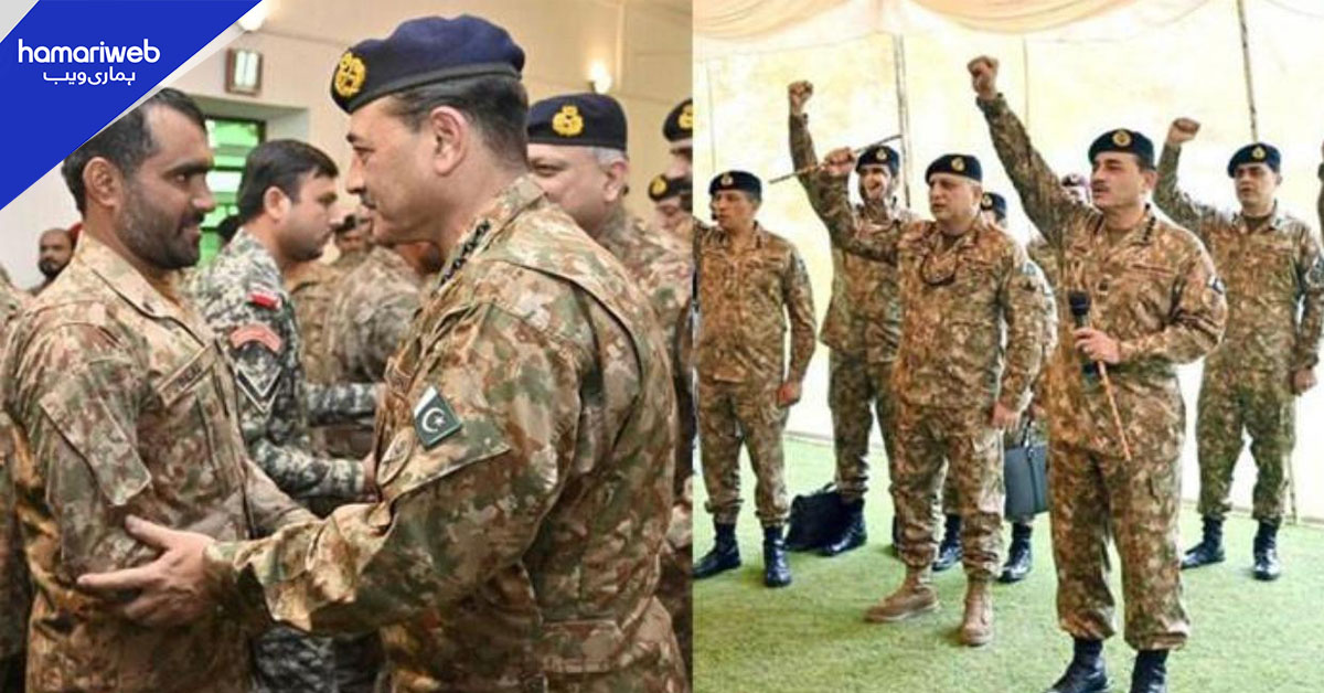 فیلڈ مارشل عاصم منیر کا جوانوں کے ساتھ عید گزارنے کے لیے ضلع کرم کا دورہ