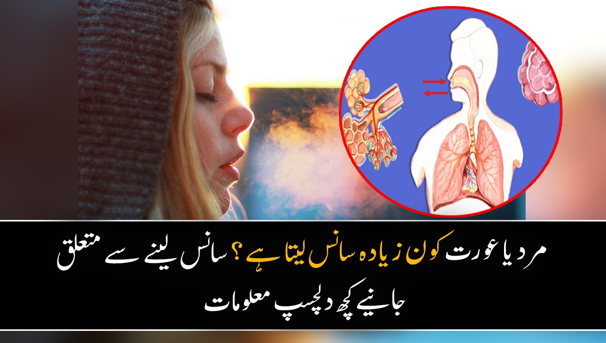 مرد یا عورت کون زیادہ سانس لیتا ہے؟ سانس لینے سے متعلق جانیے کچھ  دلچسپ معلومات جو آپ کو بھی معلوم نہیں ہو گی
