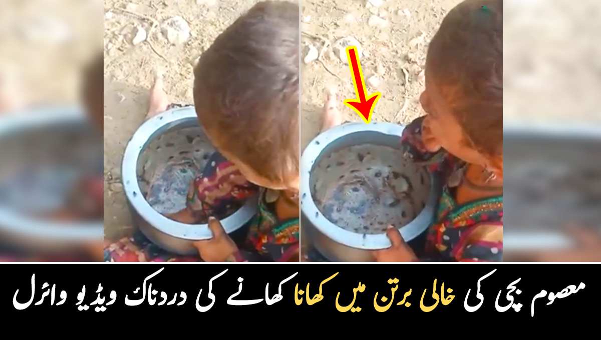 بچی خالی پیالی میں کھانا کھاتی رہی ۔۔ سندھ میں سیلاب کے بعد معصوم بچی کی خالی برتن میں کھانا کھانے کی دردناک ویڈیو وائرل،حکومت کہاں ہے؟