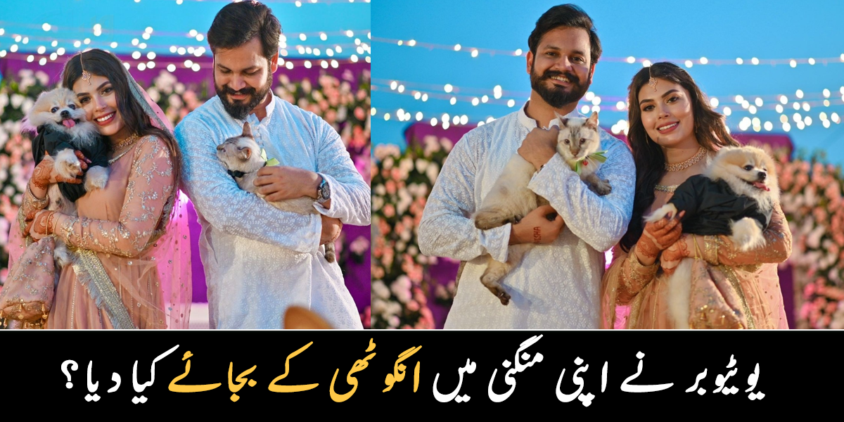 منگنی میں انگوٹھی کے بجائے کیا دے دیا؟ مشہور یوٹیوبر اور منگیتر کا جانوروں سے محبت کا نرالا انداز