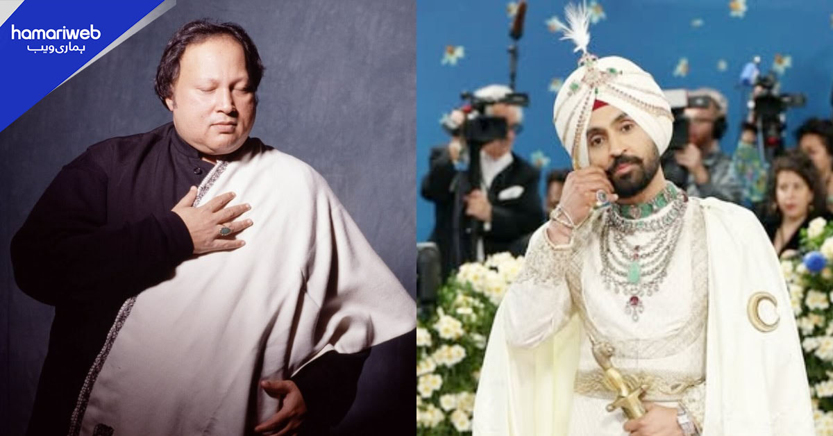دلجیت دوسانجھ کا نصرت فتح علی خان کو خراجِ عقیدت، سانسوں کی مالا  نے سرحدیں مٹا دیں