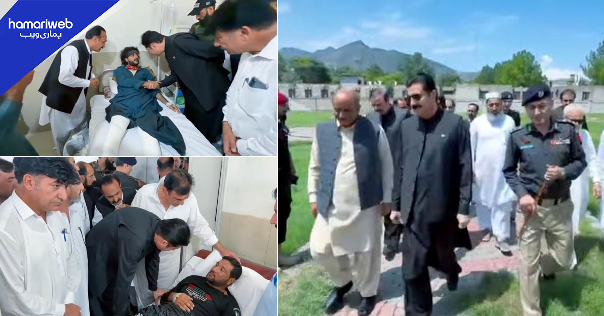 گورنر فیصل کریم کنڈی کا سیدو شریف اسپتال کا دورہ، سوات دھماکے کے زخمیوں کی عیادت