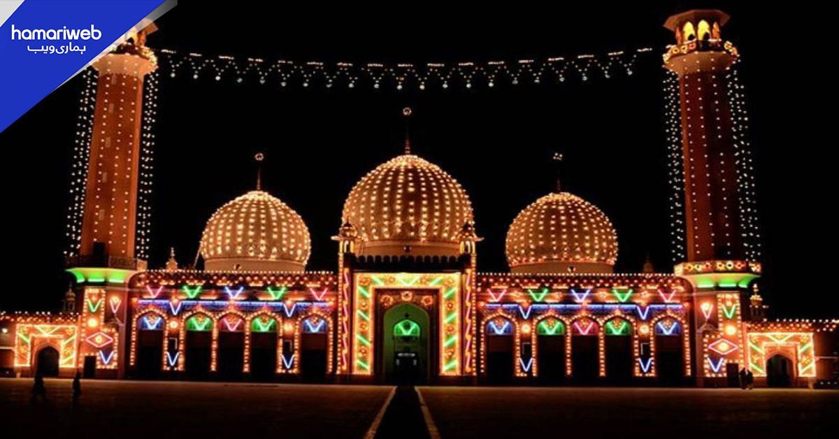 ملک بھر میں عید میلادالنبی ﷺ کی تیاریاں عروج پر، مساجد اور بازاروں میں چراغاں