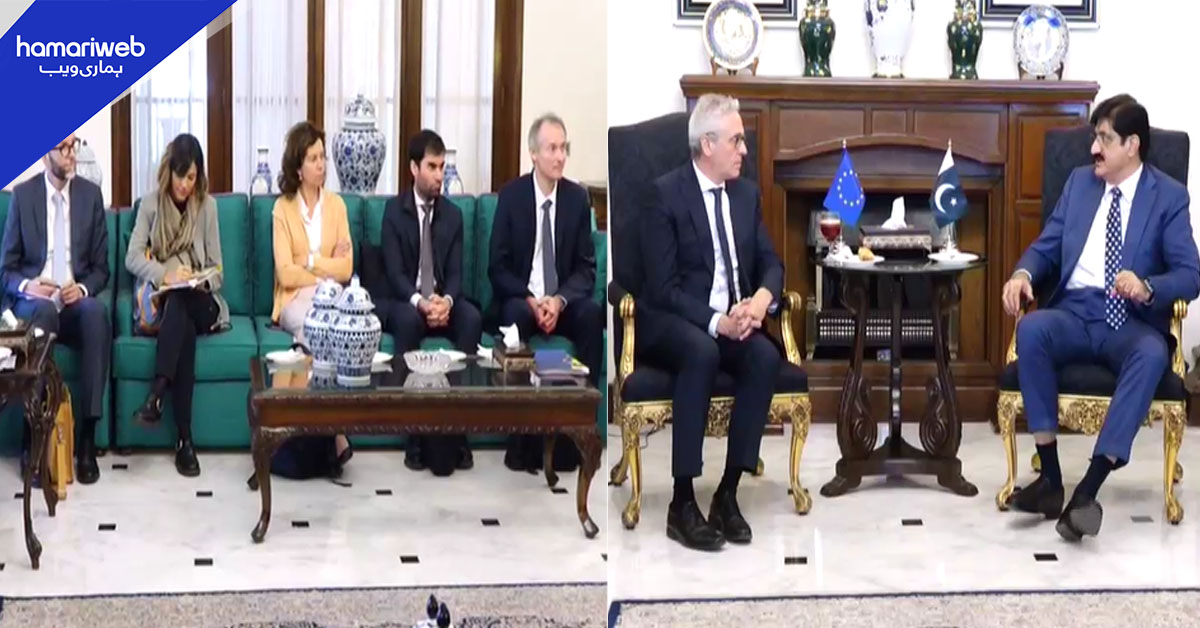 وزیراعلیٰ سندھ سے یورپی یونین مانیٹرنگ مشن کے وفود کی ملاقات، تفصیلی بریفنگ 