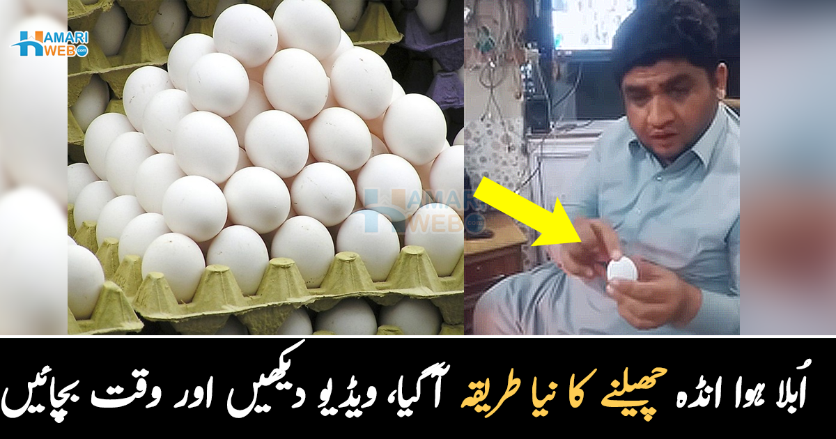 انڈہ اُبال کر چھیلنا مشکل ہوگا بہت آسان ۔۔ اس شخص نے کتنی آسانی کے ساتھ اُبلا ہوا انڈہ چھیلا ، دیکھئے ویڈیو 
