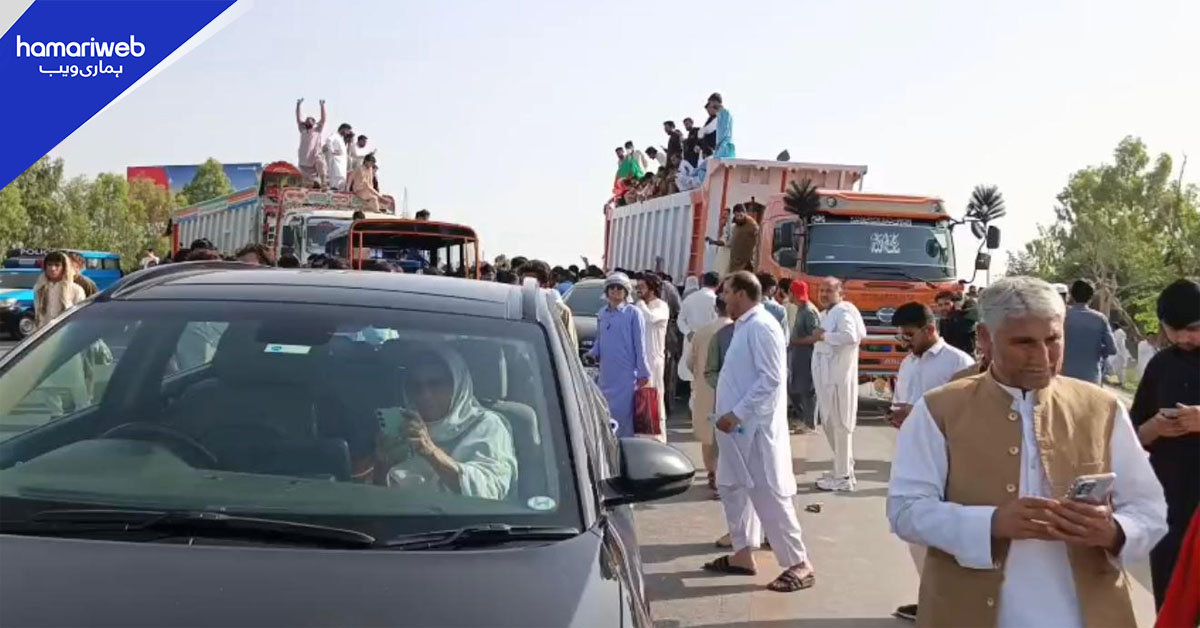 وزیرِاعلیٰ خیبر پختونخوا کے قافلے کو اڈیالہ جیل جانے سے روک دیا گیا، ٹریفک متاثر
