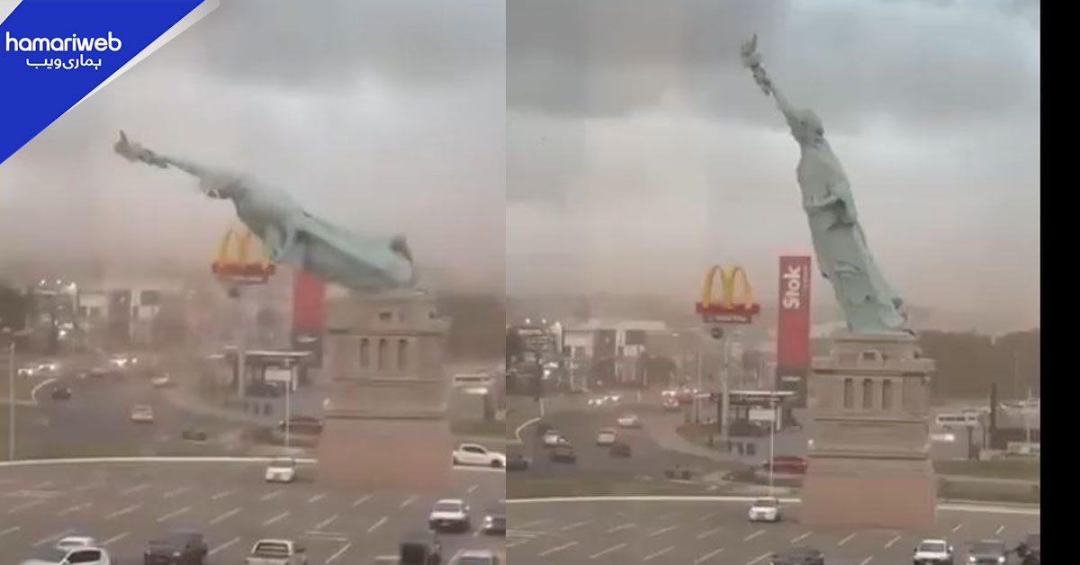 برازیل میں تیز آندھی نے اسٹیچو آف لبرٹی کا مجسمہ گرادیا