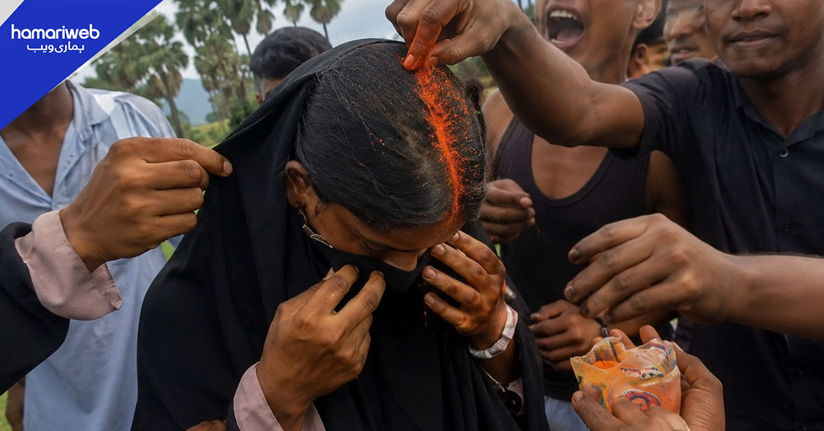 بہار میں مسلم خاتون سے مبینہ بدسلوکی، ہجوم نے نقاب ہٹا کر زبردستی سندور لگا دیا