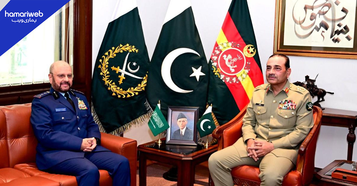 آرمی چیف سے سعودی چیف آف جنرل اسٹاف کی ملاقات، دفاعی تعاون مزید بڑھانے پر اتفاق