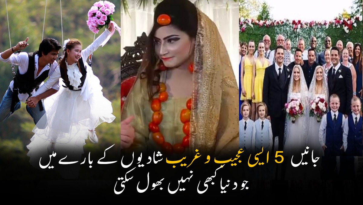 انہوں نے اپنی ہی شادی میں ٹماٹروں کا ہار پہن کر سب کو حیران کر دیا۔۔۔ 5 ایسی عجیب و غریب شادیاں جو ہمیشہ سب کو یاد رہیں گی