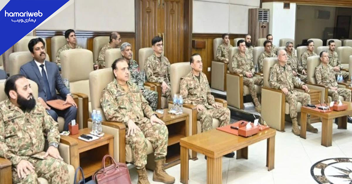 فیلڈ مارشل عاصم منیر کا پشاور کور ہیڈکوارٹرز کا دورہ، سیکیورٹی صورتحال پر بریفنگ