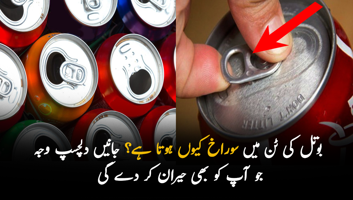 بوتل کی ٹن میں سوراخ کیوں ہوتا ہے؟ جانیں دلچسپ وجہ جو آپ کو بھی حیران کر دے گی