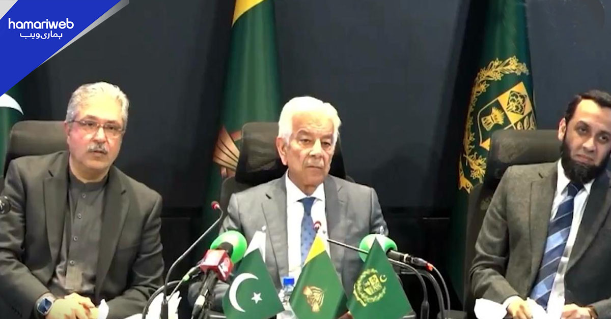 خیبر پختونخوا حکومت اپنی ناکامیوں کا ملبہ فوج اور مبینہ آپریشن پر ڈال رہی ہے، وزیر دفاع