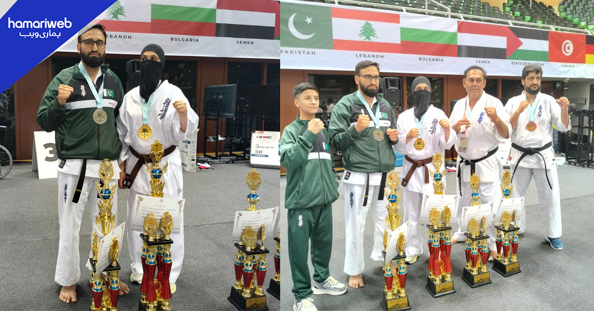 زینب خان نے گولڈ میڈل حاصل کرلیا، پاکستان کیوکوشین ورلڈ کراٹے چیمپئن بن گیا  