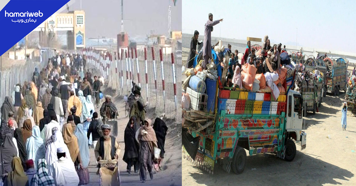 پاکستان سے افغان مہاجرین کی واپسی، چمن سے 10 ہزار 700 افراد افغانستان روانہ