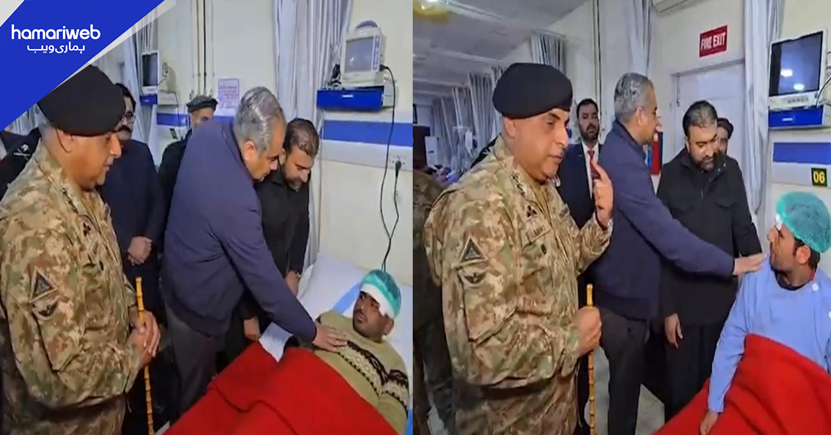 محسن نقوی، سرفراز بگٹی اور کور کمانڈر بلوچستان کی زخمی اہلکاروں کی عیادت