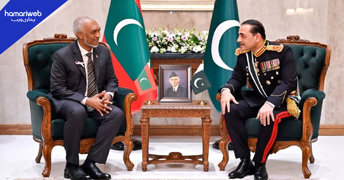 فیلڈ مارشل عاصم منیر کی مالدیپ کے صدر سے ملاقات، دفاعی تعاون بڑھانے پر اتفاق