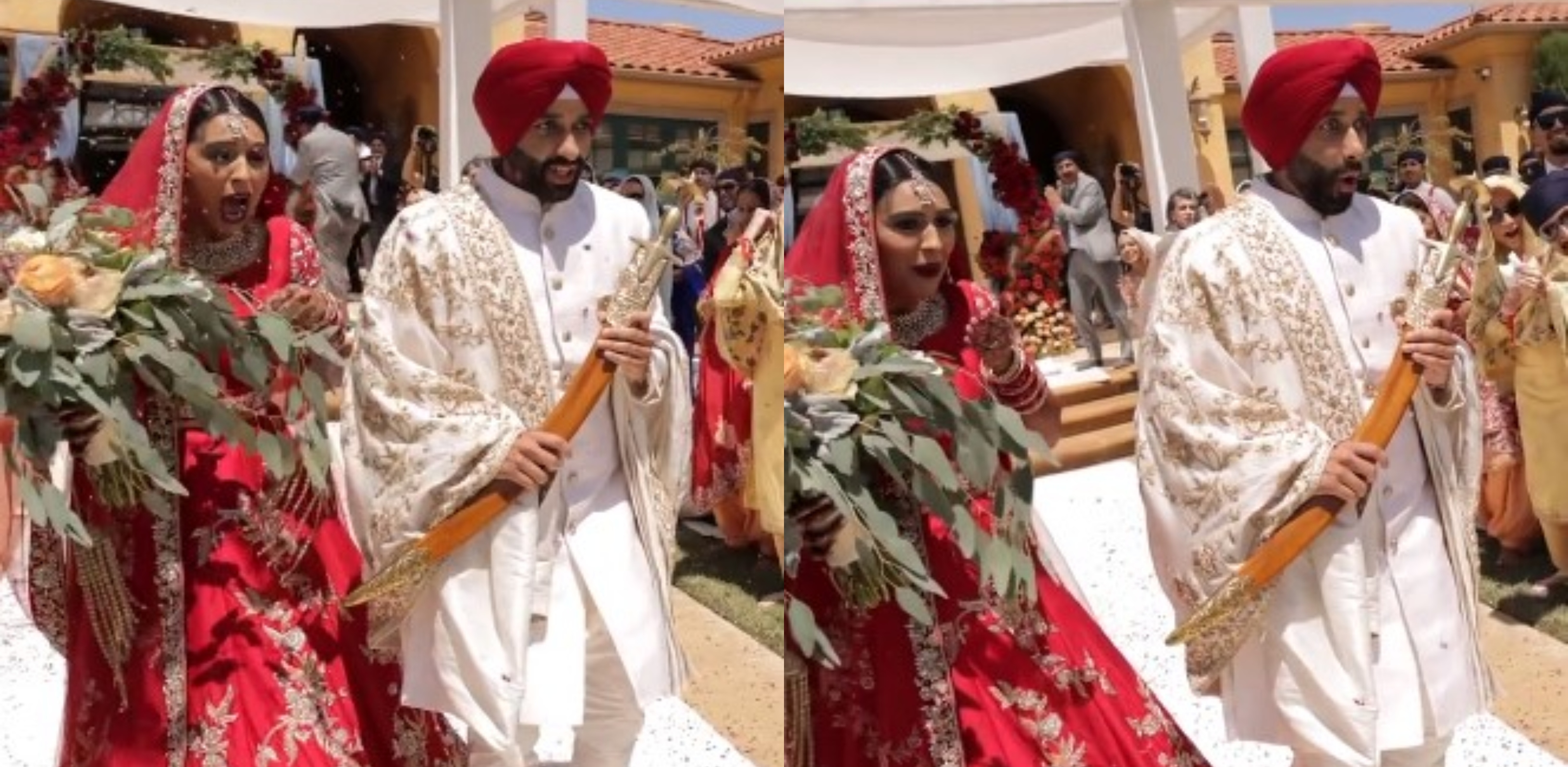 شادی کی تقریب کے دوران دلچسپ واقعہ، دلہن اور دلہا کا منہ کھلا کا کھلا رہ گیا