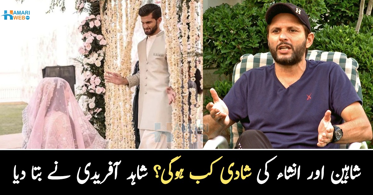 بیٹی اور شاہین کی شادی آگے بڑھا دی کیونکہ۔۔ انشاء آفریدی اور شاہین کی شادی اب کب ہوگی؟ شاہد آفریدی نے بتا دیا
